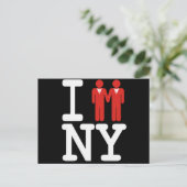 Ich GOT VERHEIRATET in NY MEN -.pnng Ankündigungspostkarte (Stehend Vorderseite)