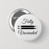 Ich got vollständig geimpft button (Vorne & Hinten)