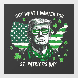 Ich Got, was ich für St. Patrick's Day Trump USA g Fensteraufkleber