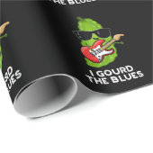 Ich gourte die Blues Funny Veggie Pun Dark BG Geschenkpapier (Rolleneckpunkt)