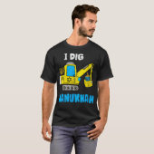 Ich grabe Chanukka mit Bagger für Kinder T-Shirt (Vorne ganz)