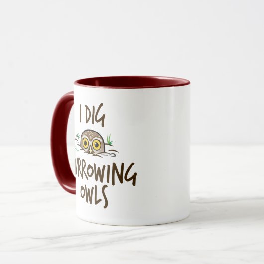 Ich grabe das Graben der Eulen Tasse (Vorderseite Links)