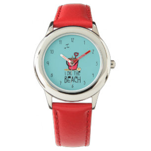 Ich grabe den roten Strandkrug Armbanduhr