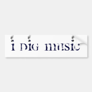 Ich grabe die Winged Musik Autoaufkleber