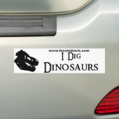 Ich grabe Dinosaurier-Weiß-Autoaufkleber Autoaufkleber (Auf Auto)