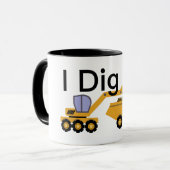 Ich grabe es Entwurf - schwärzen Sie Tasse (Vorderseite Links)