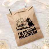 Ich grabe Halloween Pumpkin Face Traktor Kids Geschenktütchen (Ausgeschnitten)