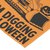Ich grabe Halloween Pumpkin Face Traktor Kids Kurzer Tischläufer (Ecke)