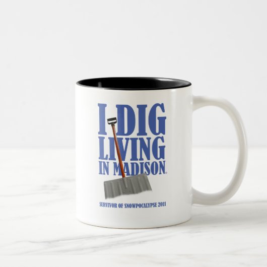 ICH GRABE LEBEN in der ISON Blizzard-Tasse Zweifarbige Tasse (Rechts)