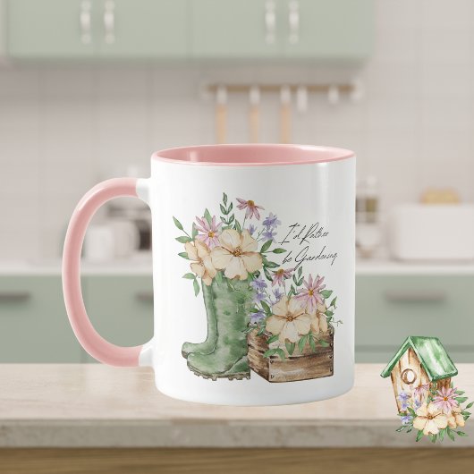 Ich gräbe lieber Aquarell Tasse