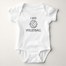 Ich grabe Volleyballbaby-Shirtbodysuit