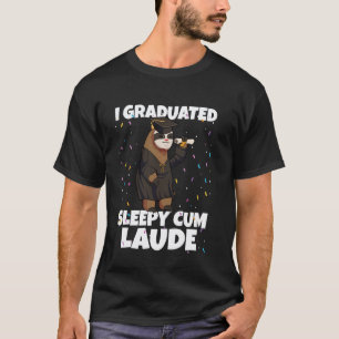 Ich graduierte verschlafen Cum Laude Lustiger Grad T-Shirt