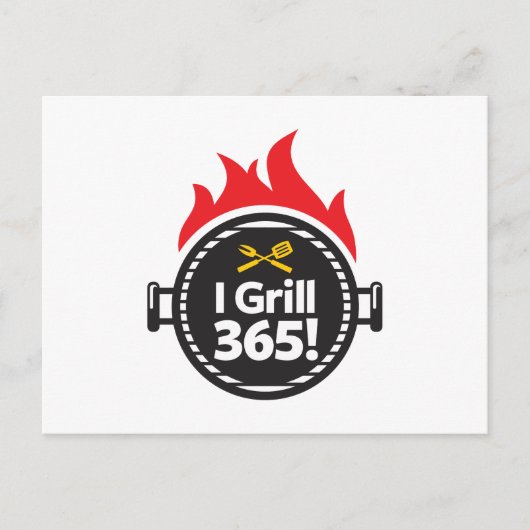 Ich Grill 365! Postkarte (Vorderseite)