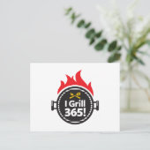 Ich Grill 365! Postkarte (Stehend Vorderseite)