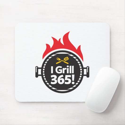 Ich grille 365! mousepad (Mit Mouse)