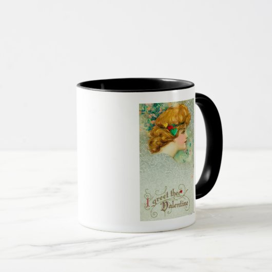 Ich grüße die Valentinin-Frau Tasse (VorderseiteRechts)