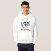ich gusta Gesichtsrasereigesicht meme Spaß lol Hoodie (Vorne ganz)