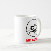 ich gusta Gesichtsrasereigesicht meme Spaß lol Kaffeetasse (VorderseiteRechts)