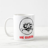 ich gusta Gesichtsrasereigesicht meme Spaß lol Kaffeetasse (Links)