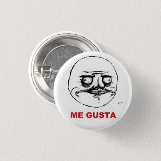 Ich Gusta Meme Button (Vorne & Hinten)