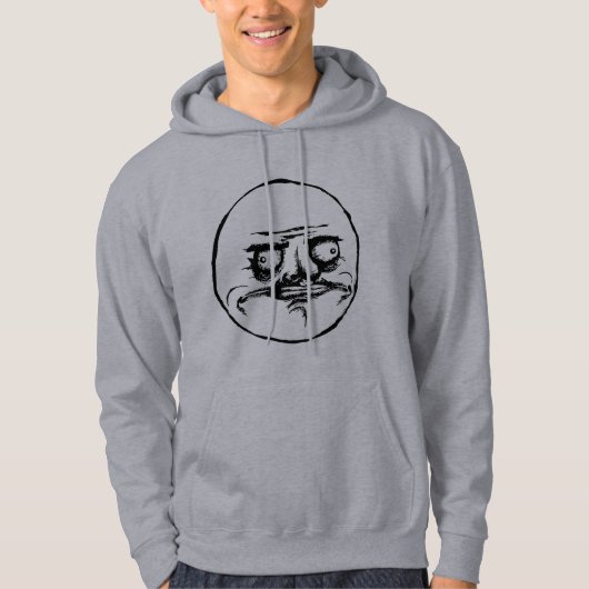 Ich Gusta Raserei-Gesicht Meme Hoodie (Vorderseite)