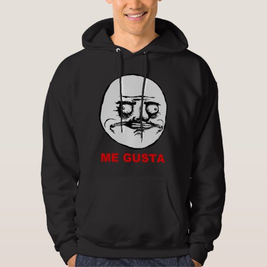 Ich Gusta Raserei-Gesicht Meme Hoodie (Vorderseite)