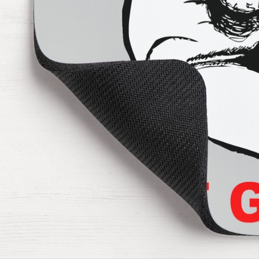 Ich Gusta Raserei-Gesicht Meme Mousepad (Ecke)