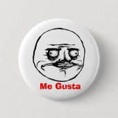 Ich Gusta Text-Art Button (Vorderseite)