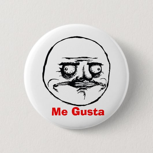 Ich Gusta Text-Art Button (Vorderseite)