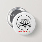 Ich Gusta Text-Art Button (Vorne & Hinten)