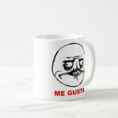 Ich Gusta (Text) Kaffeetasse (VorderseiteRechts)