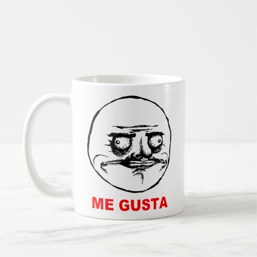 Ich Gusta (Text) Kaffeetasse (Links)
