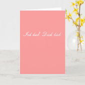 Ich hab' Dich lieb ( I Liebe you In German)card Karte (Gelbe Blume)