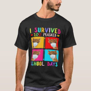 Ich habe 100 maskierte Schultage Llama virtuelle L T-Shirt