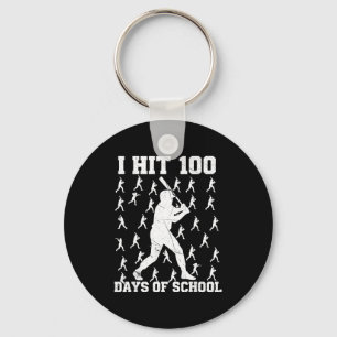 Ich habe 100 Schultage Baseball Junge erreicht Schlüsselanhänger