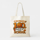 Ich habe 100 Schultage Basketball-Student Tragetasche (Rückseite)