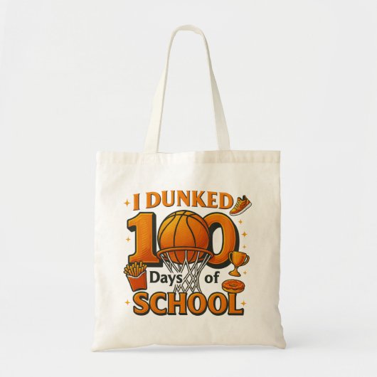 Ich habe 100 Schultage Basketball-Student Tragetasche (Vorne)