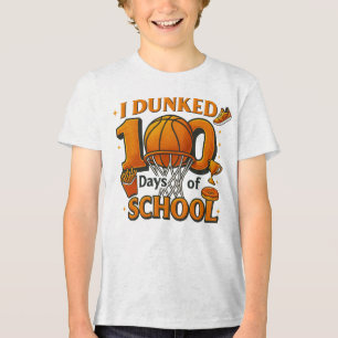 Ich habe 100 Schultage Basketball-Student Tri-Blend Shirt