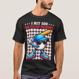 Ich habe 100 Schultage erreicht, lustiger Baseball T-Shirt