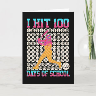 Ich habe 100 Schultage erreicht, lustiges Baseball Karte