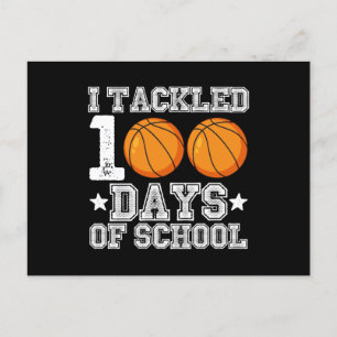 Ich habe 100 Tage Basketball in der Schule geklats Postkarte