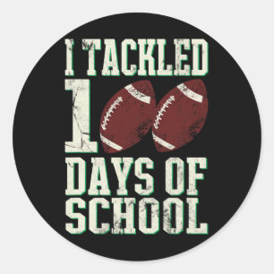 Ich habe 100 Tage des Themas "Football" in Schulen Runder Aufkleber