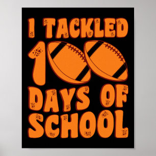 Ich habe 100 Tage Fußball für Schulboys 100. D abg Poster