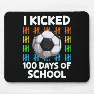 Ich habe 100 Tage Fußball in der Schule gekrönt, v Mousepad