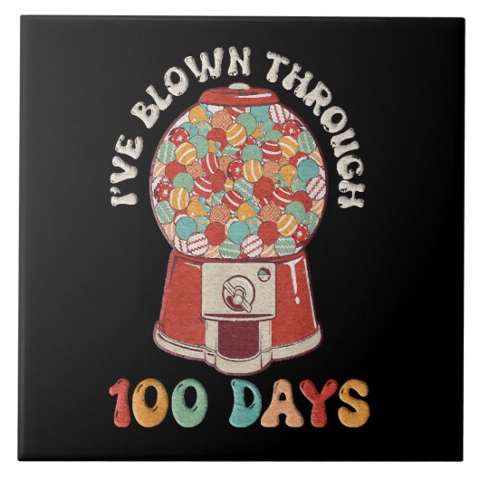 Ich habe 100 Tage lang geblasen Fliese (Vorderseite)