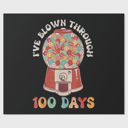 Ich habe 100 Tage lang geblasen Geschenkpapier (Flach)