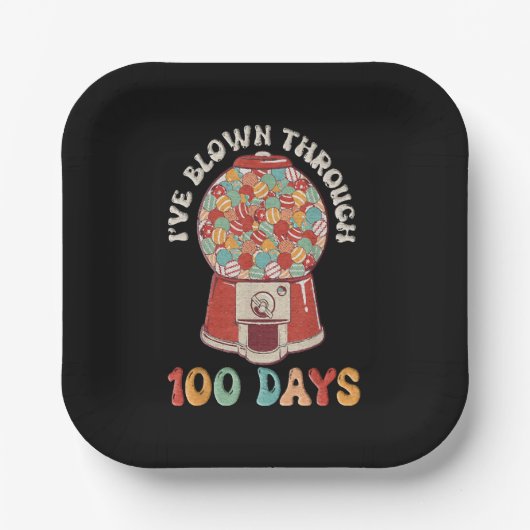 Ich habe 100 Tage lang geblasen Pappteller (Vorderseite)