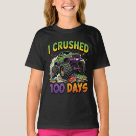 Ich habe 100 Tage Monster Truck Schuljunge 1. Klas T-Shirt