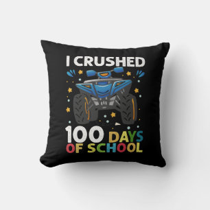 Ich habe 100 Tage Schul-Monstertruck-Jungs zerquet Kissen