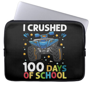 Ich habe 100 Tage Schul-Monstertruck-Jungs zerquet Laptopschutzhülle